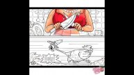 A Vegetarian Thanksgiving story ?|Time lapse and final result speed-coloring
