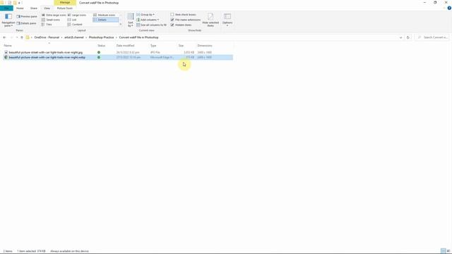 How to convert to webp in Photoshop | Timelapse Tutorial