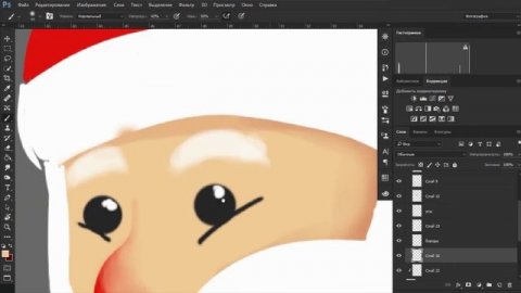 Иллюстрация в фотошоп ❄Новогодняя открытка❄