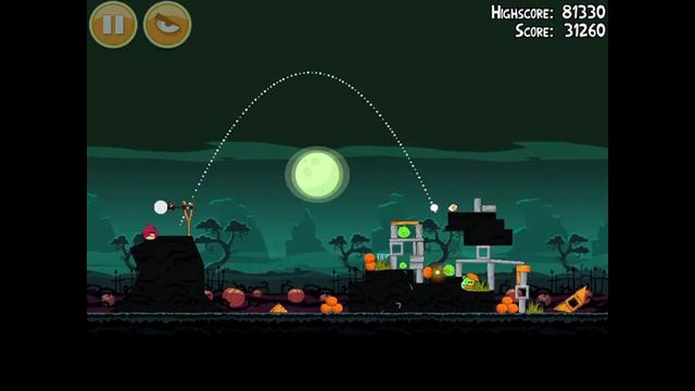 Angry Birds Seasons 2012 Halloween 2-8 Ham'o'ween 3 stars level walkthrough gameplay tutorial