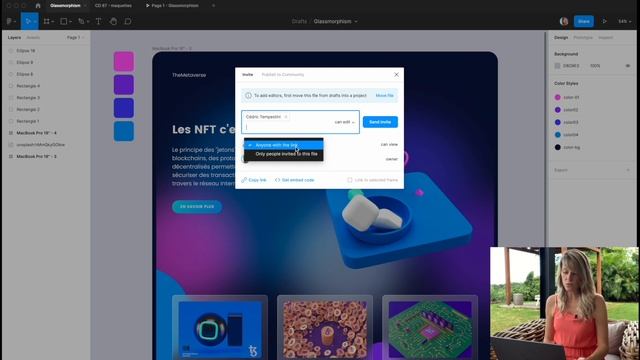 Figma - Partager un lien vers un projet ou prototype