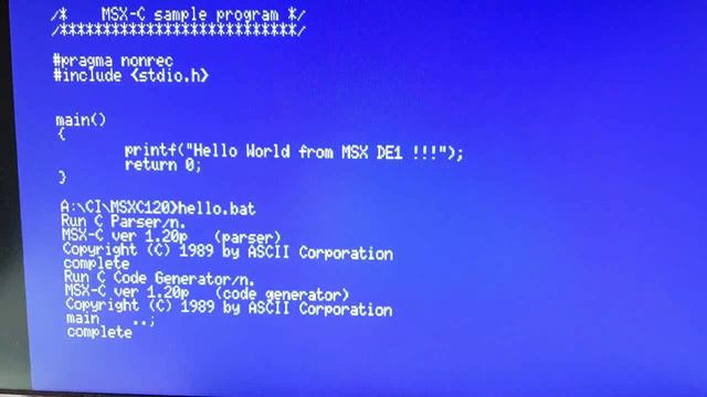 MSX C compiler.