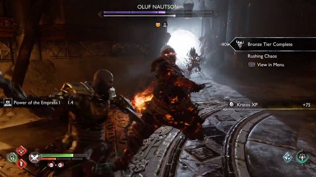 God of War Ragnarök: Raider Stronghold Youtuber Oluf Nautson demonstrates Kratos Boss Fight