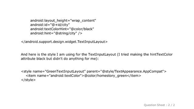 Android : Change EditText hint color when using TextInputLayout