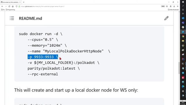 General Blockchain Programmer Part 2 Setup Polkadot Substrate Docker Container