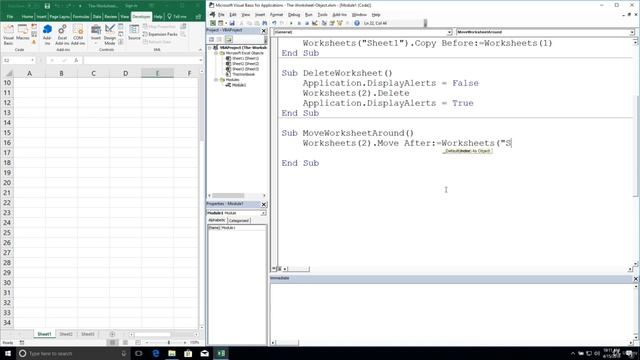 Excel VBA Programming - Object Deep Dive | 16 - The Worksheet Move Method