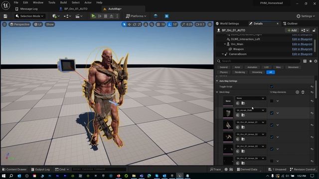 UE5 Dynamic SubMesh Mapping | Set Leader Pose Automatically | UE5.2