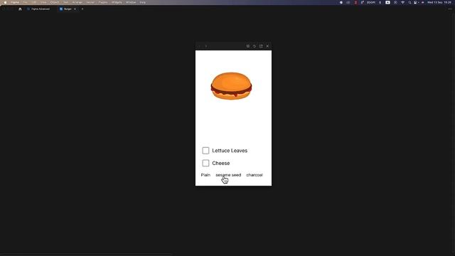 ตัวอย่างเนื้อหา Figma Advance ปรับแต่ง Burger