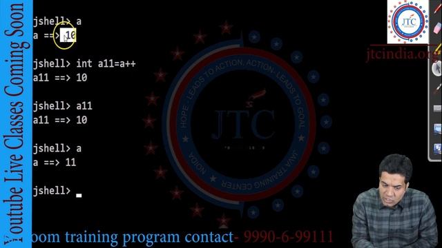Increment And Decrement Operator in java | Example Using JShell  Part-37