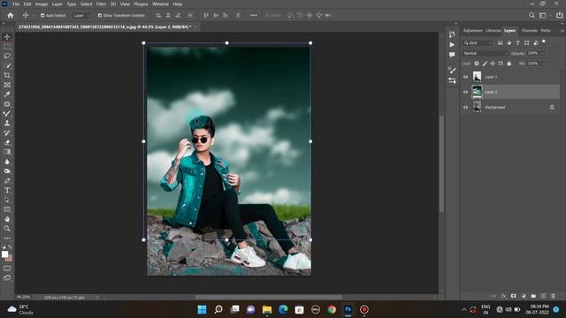 Photoshop CC 2022: proper baground change manipulation|| baground change tutorial in Photoshop||