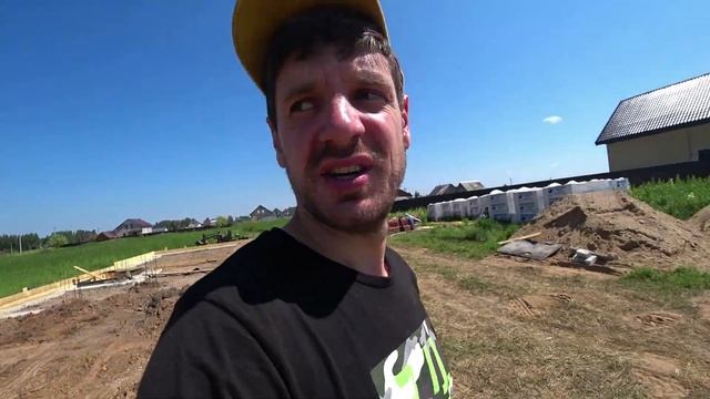 Делаем полы по грунту. Трактор за 50 тысяч.Плита перекрытия.