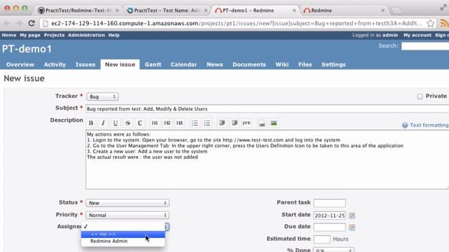 Redmine Integration Demo