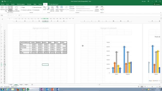 EXCEL 2016: Ir a Modo Diseño de Página en Excel.