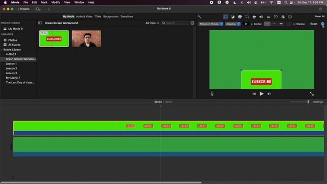 How To Move & Resize Your Green Screen Video in iMovie - MacOS Edition