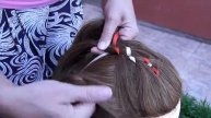 Trenza de 4 cabos - Коса четырехпрядная с двумя лентами