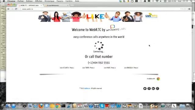 WebRTC Demo:  Apidaze
