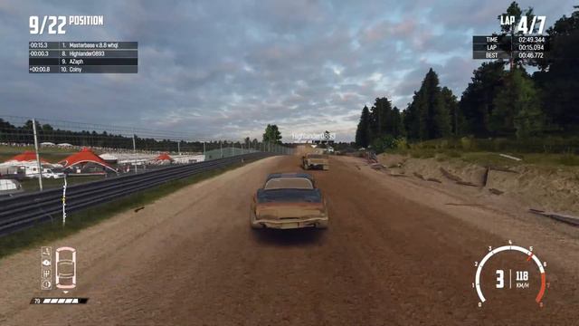 Wreckfest Multiplayer Online Racing, Rosenheim, realistic damage, C-class, no commentary