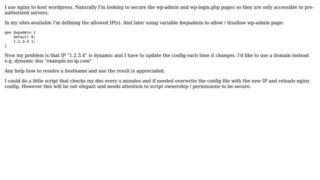DevOps & SysAdmins: nginx: use geo module with a domain instead of IP