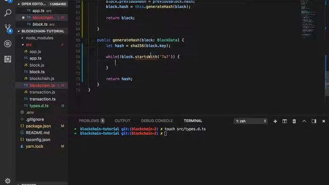 Blockchain Development from Scratch with Typescript #2
