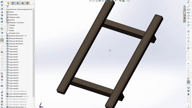 SOLIDWORKS массив, равномерное распределение  элементов при копировании.