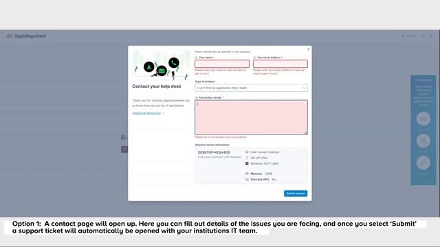 Request Support: How to request support from the portal.