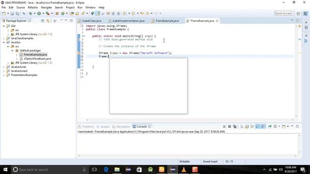 Java Swing Programming Tutorial   2   Graphical User Interface JFrame