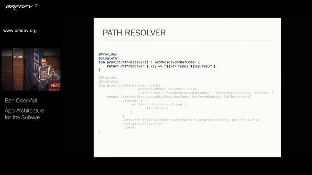 Øredev 2017 - Ben Oberkfell - App Architecture for the Subway