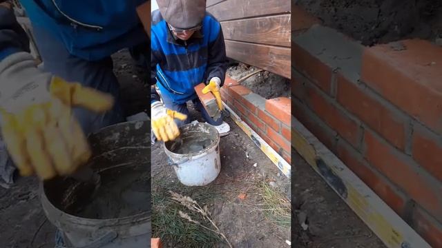 Как ложить кладку не качественным кирпичом под разшивку