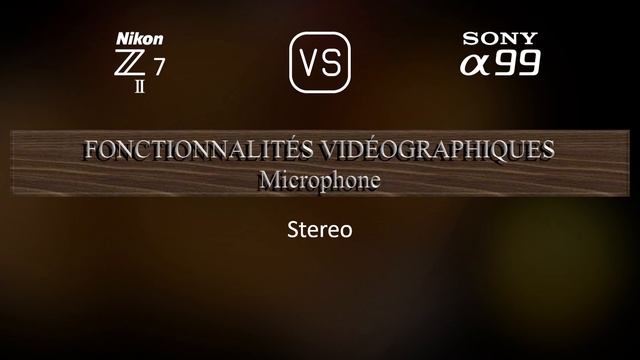 Nikon Z7 II vs. Sony A99: Une Comparaison de Caractéristiques