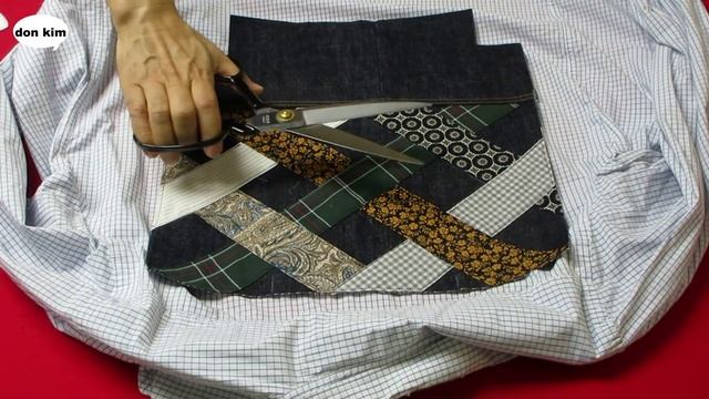 DIY자투리 활용한 매우 쉬운 "효과 만점" 패치웍 방법!/very easy but "effective" patchwork method/cute tote bag
