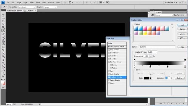 How to create a silver text effect | Photoshop Tutorial