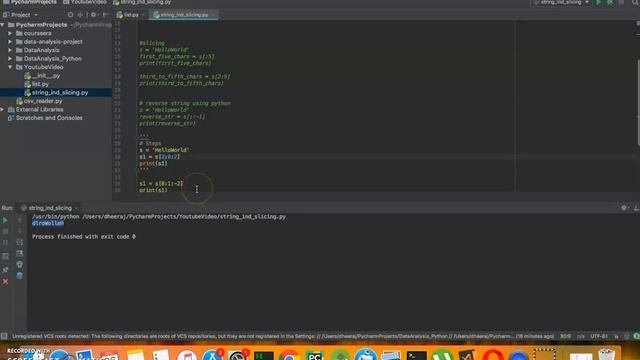 Python Tutorial -2 : String Indexing and Slicing