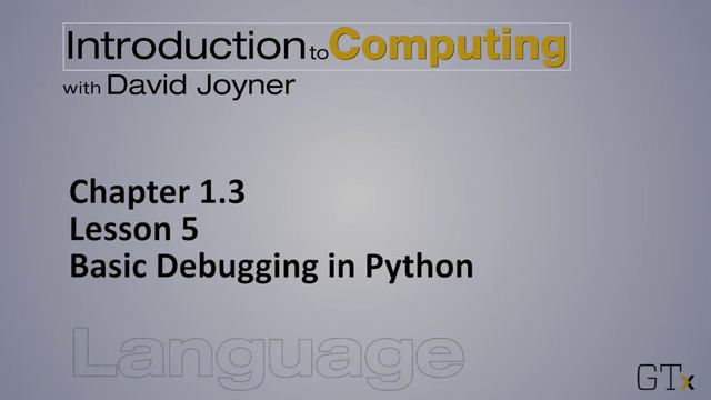 Introduction to Basic Debugging in Python (1.3.5.0)