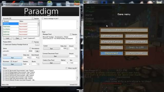 DDoS minecraft server with PARADIGM (Join Bot) [+ Download] #2