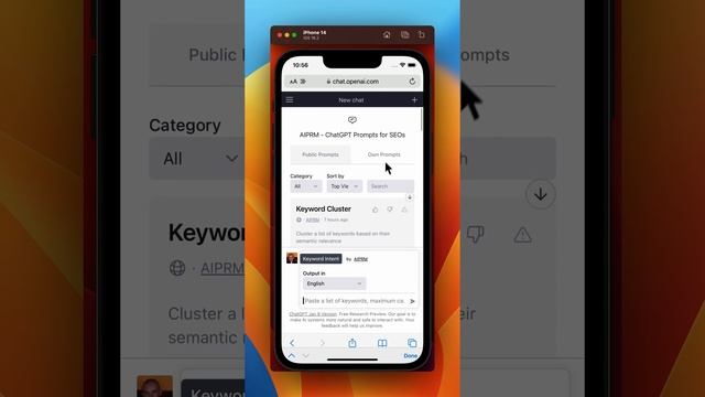 AIPRM for SEO - soon on Apple Iphone