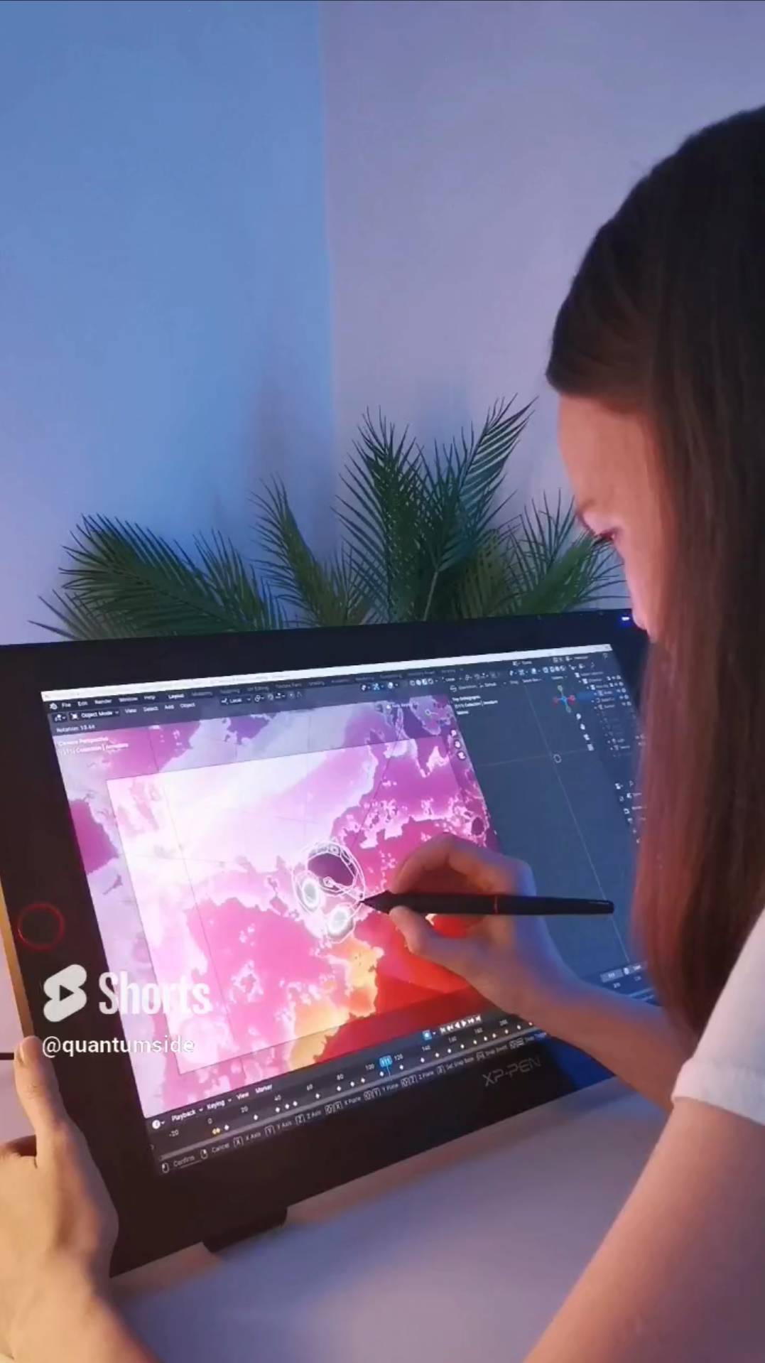 Animate with me 🪐🚀 #3danimation #blenderanimation #chillvibes #xppen #chill
