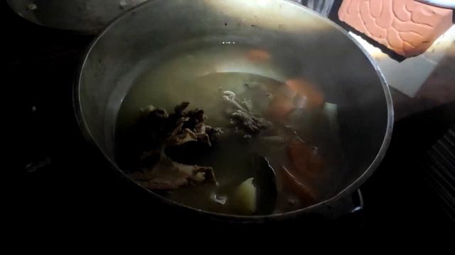 Рыбалка с ночёвкой. 3 дня в избе. Первый лед.  Шулюм в казане.