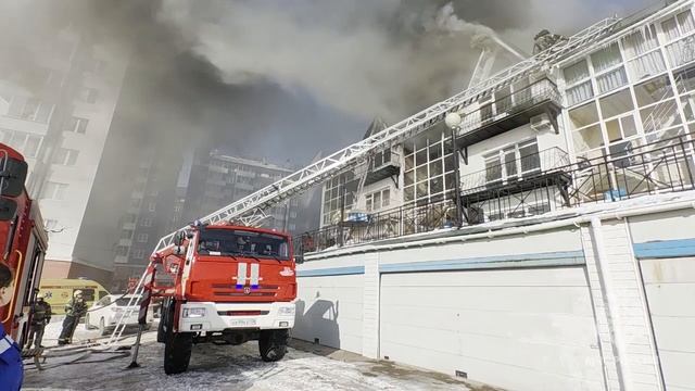 Пожар в иркутском микрорайоне Ершовский