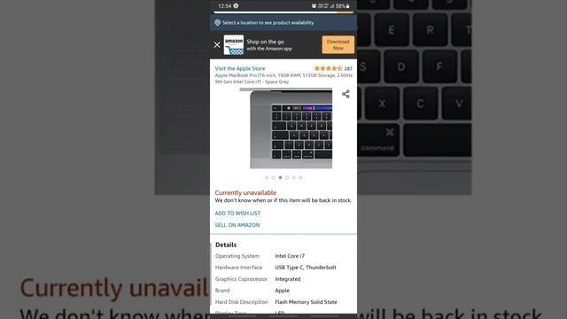 Apple MacBook Pro (16-inch, 16GB RAM, 512GB Storage, 2.6GHz 9th Gen Intel Core i7) - Space Grey