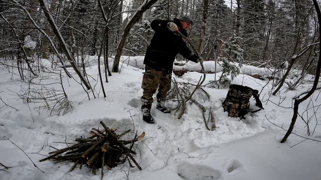 Привал в зимнем лесу