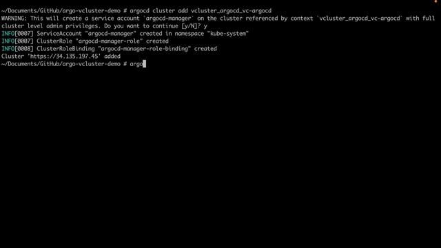 Using Argo CD with vclusters