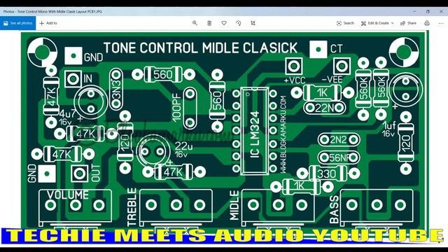 Lm324 Bass Treble Mid 3band Mono