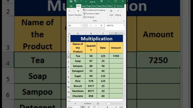 Multiplication in excel excel nkexcelclasses multiplication