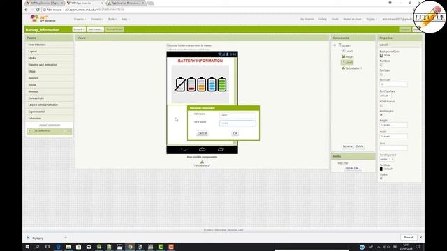 Battery Information MIT App Inventor