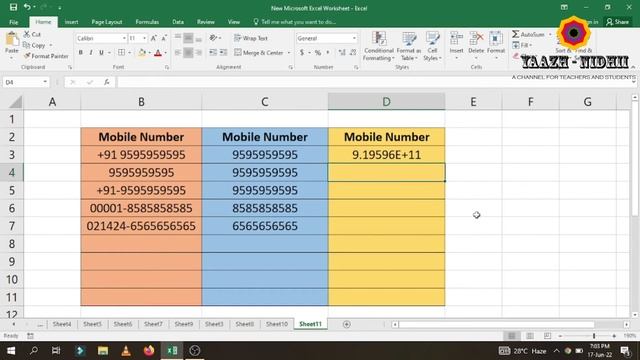 #Excel Tip: Converting a #Mobile Number With & Without Country Code in #excel