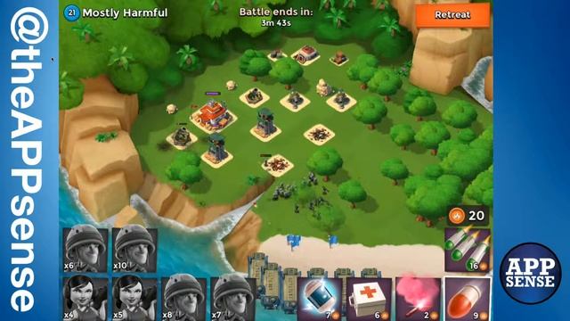 Mostly Harmful (21) Single Player Island - Boom Beach Walkthrough