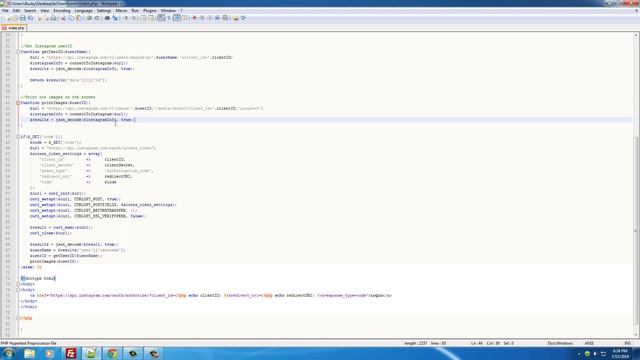 PHP Instagram Downloader Tutorial - 9 - Printing Users Images