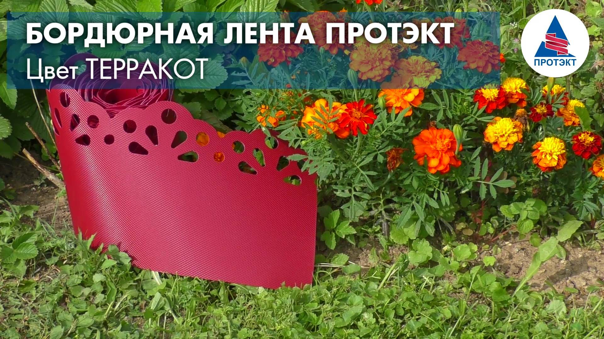 Декоративная бордюрная лента от Протэкт - терракотовая
