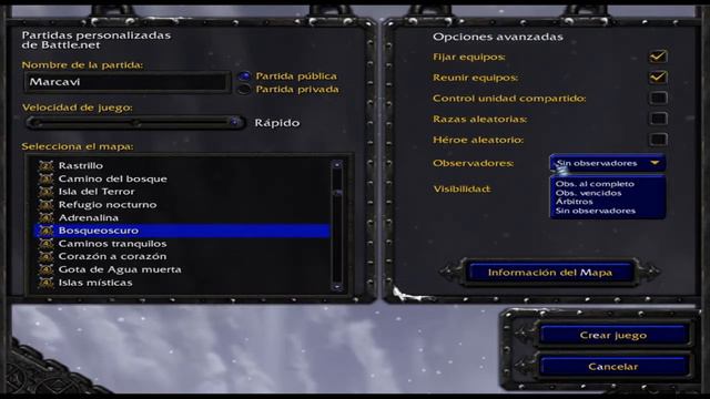 COMO CREAR PARTIDAS ONLINE CON BOTS en WARCRAFT III rubattle /YuTuV MD
