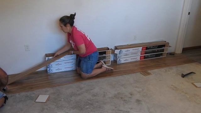 Mohawk Millport Hickory Uniclick Composite Flooring Installation on Concrete